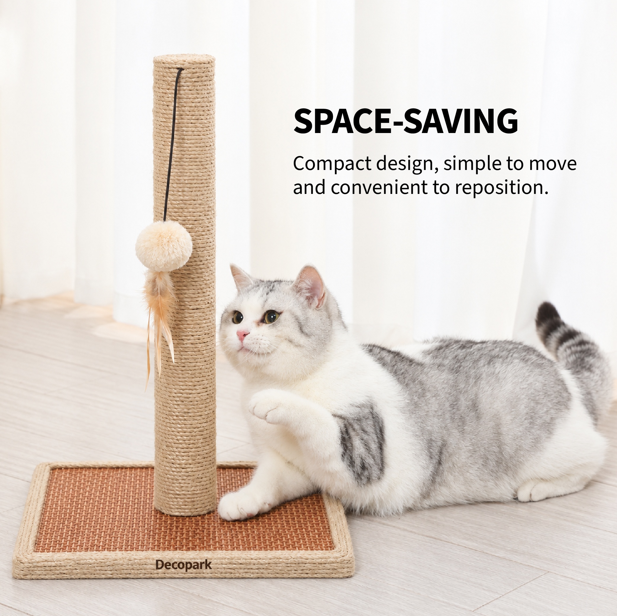 Rattan Mat Cat Scratch Column