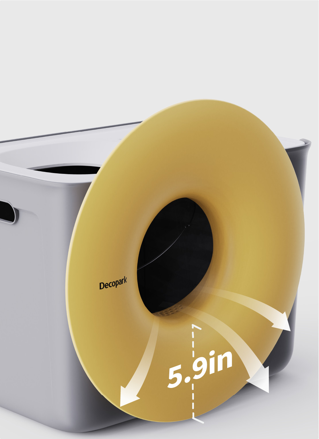 5.9in curved entry design