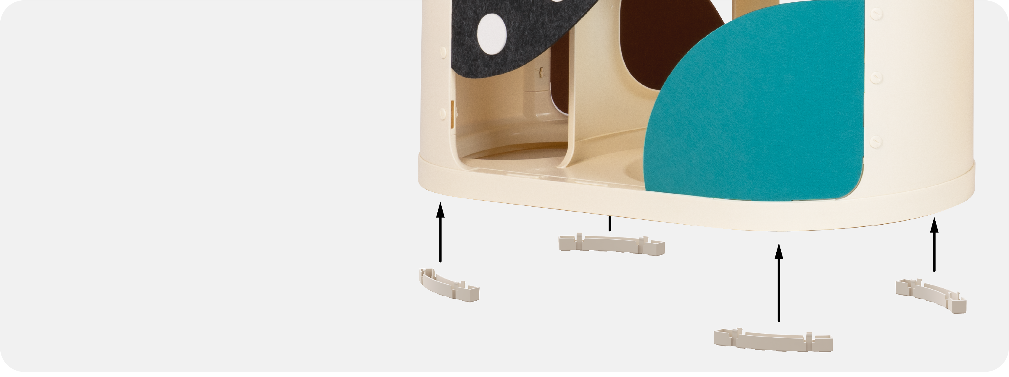Anti-slip pads on base