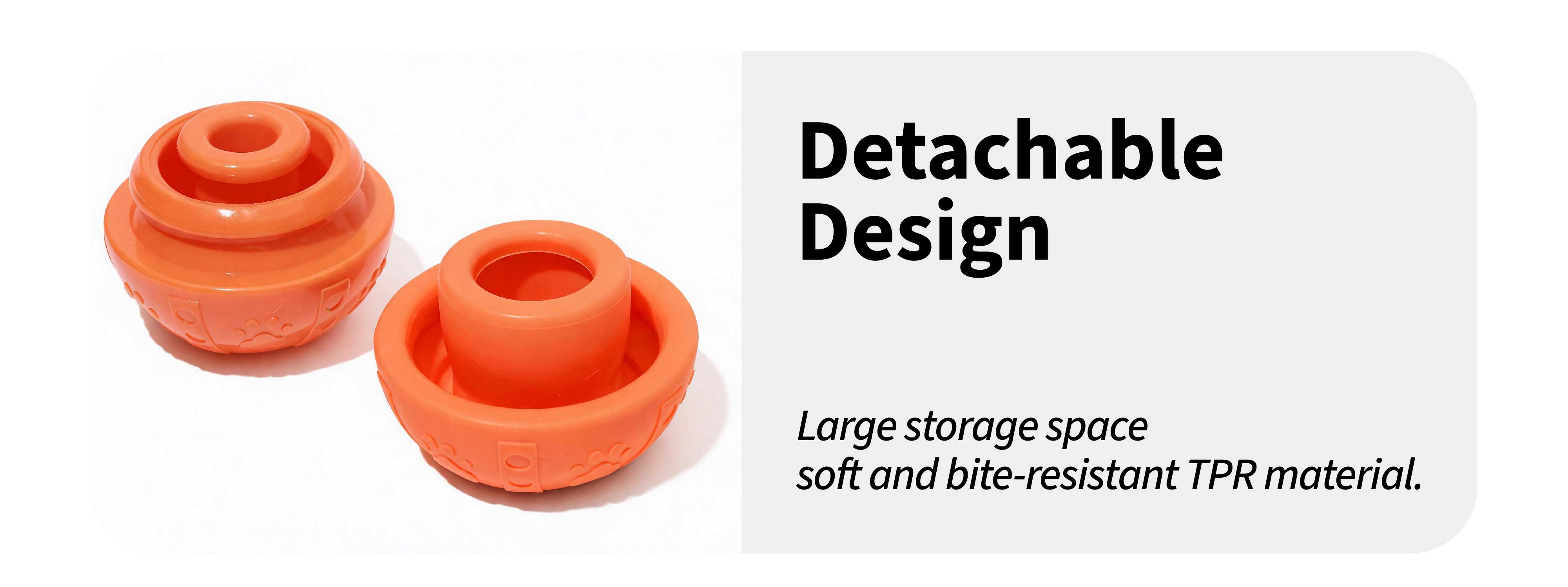 Detachable Design / Large Storage Space, Soft And Bite-Resistant TPR Material
